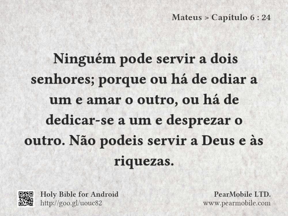Mateus, Capítulo 6:24
